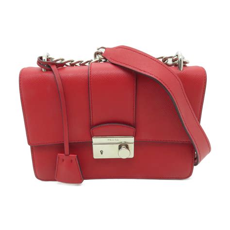 prada 1bd034|PRADA 1BD034 Saffiano Pink Leather Silver Chain Shoulder Bag .